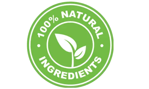 100% Natural ingredients badge